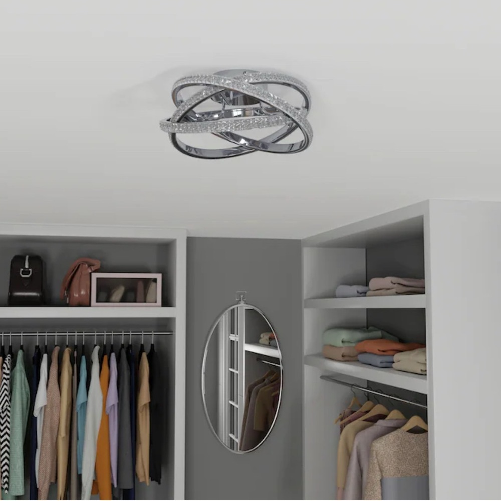 Allen + Roth Crystal LED Flush Mount Light - Picture 3 of 5
